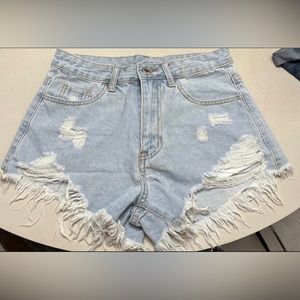 Shein Mom Frayed Jean Short Shorts NWT